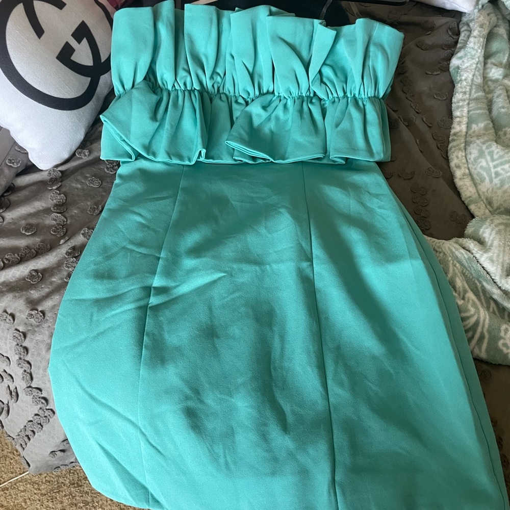 American Threads Cassandra Ruffle Mini Dress
